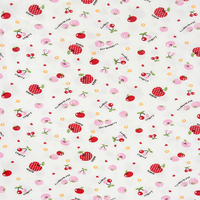 Printed single jersey fabric-Red cherries