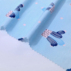 Printed single jersey fabric-Blue cactus
