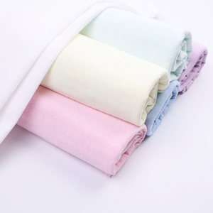 100% Cotton Knitted Vertical Stripe Dot Single Jacquard Fabric for Baby Clothes From China