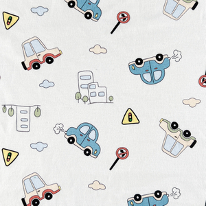 70%Bamboo30%C Printed Single Jersey Fabric-City Car