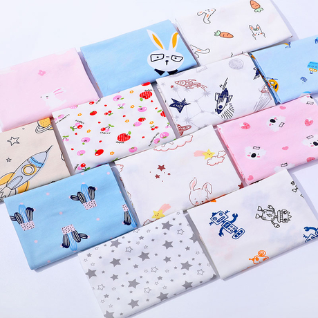 Cotton Spandex Fabric Printing Manufacturer Printed 95 Cotton 5 Spandex Single Jersey Fabric for Baby Romper Clothes