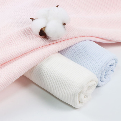 100% Cotton Waffle Jacquard Single-sided Fabric for Sportswear Sweatshirt