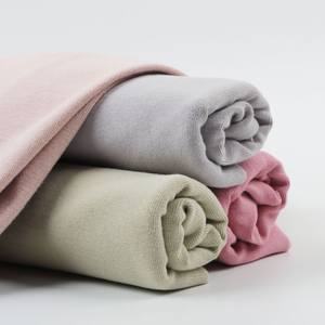 High Quality 32S solid interlock spandex rolls of cotton fabric for baby underwear suits