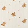 Printed Vertical Bar Rib Jacquard Fabric-Star Bear