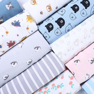 Printed Cotton Single Jersey Fabric for Baby T-shirt And Sleepwear