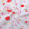 Printed single jersey fabric-Red cherries
