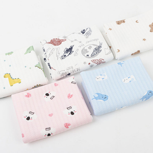 Vertical Bar Ripple Printed Jacquard Scubas Fabric for Baby Sleeping Bag Pillowslip