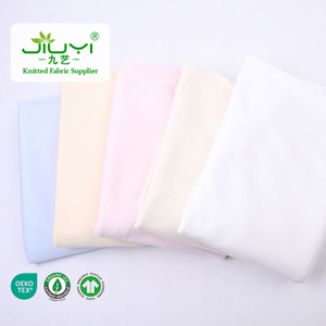 Products Plain Knitted Organic Cotton And Bamboo Fabric Interlock 30 Cotton 70 Bamboo Fiber Shirting Fabric For Baby Blanket