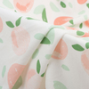 40S Printed Combed Brushed Interlock Fabric-white Background-Peach
