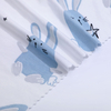 40S Printed Spandex Banmboo Single Jersey Fabric-Little Blue Rabbit