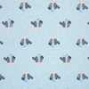 Printed single jersey fabric-Blue cactus