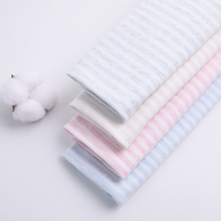 0.5cm stripe Yarn dyed 100% cotton interlock knit fabric for baby suit