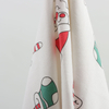 40S Printed Combed brushed Interlock fabric-white background-Santa Claus