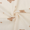 Printed Vertical Bar Rib Jacquard Fabric-Star Bear