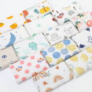 40S 100% Cotton Printed Combed Interlock Fabric Roll Textile for Baby Clothing Bedding
