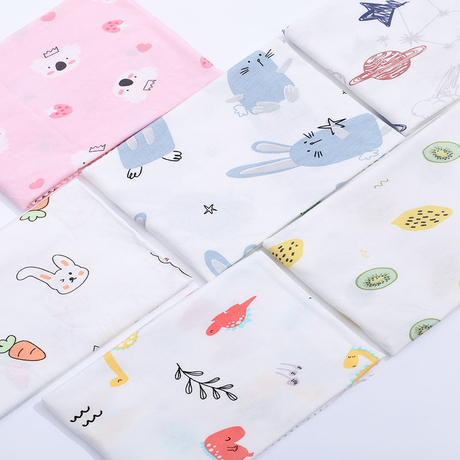 40S Stock Lot Single Jersey Fabric Printed 95 Bamboo 5 Spandex for Baby T-shirt Loungewear Women Sets