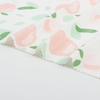 40S Printed Combed Brushed Interlock Fabric-white Background-Peach