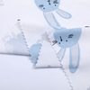 40S Printed Spandex Banmboo Single Jersey Fabric-Little Blue Rabbit