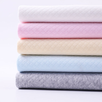 Solid Ayed Cotton Custom Diamond Grid Lattice Scuba Jacquard Knitting Fabric for Baby Winter Thermal Underwear