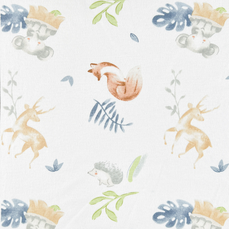 70%Bamboo30%C Printed Single Jersey Fabric-Fox Baby Elephant