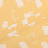 40S Printed combed brushed Interlock fabric-Elephant with yellow background