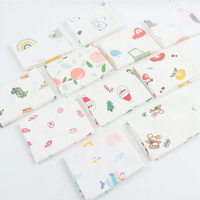 Factory Direct Sale 40S Printed Combed Brushed Interlock Fabric White Background for Baby Underwear And Sleeping Bag
