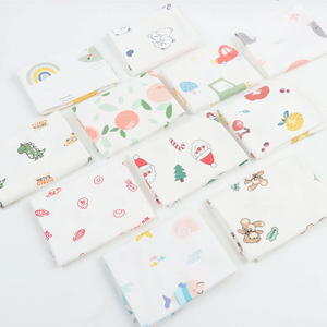 Factory Direct Sale 40S Printed Combed Brushed Interlock Fabric White Background for Baby Underwear And Sleeping Bag