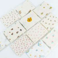 Soft 100%C Printed Vertical Bar Rib Jacquard Fabric Soft Cotton Fabric for Children Clothes