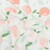 40S Printed Combed Brushed Interlock Fabric-white Background-Peach