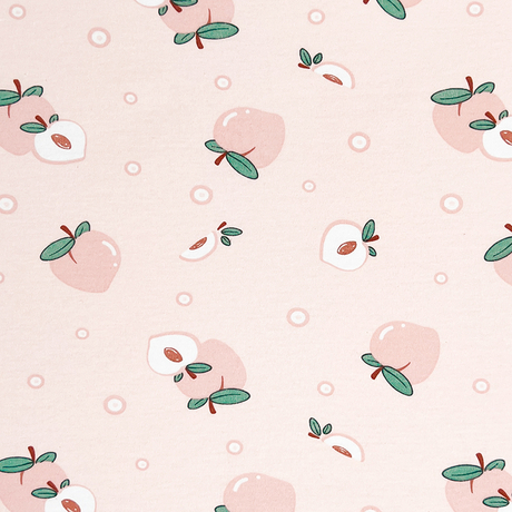 40S Printed Interlock Fabric-Peach