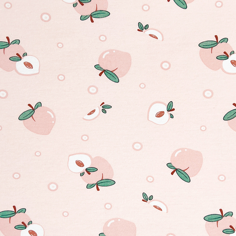 40S Printed Interlock Fabric-Peach
