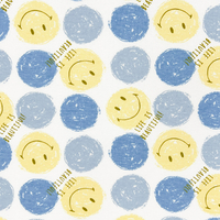 40S Printed Combed Interlock Fabric-smiley