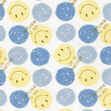 40S Printed Combed Interlock Fabric-smiley