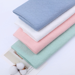 Custom Color Solid Double Side Cotton Intermediate Poly Jacquard Knitted Baby Hoodies Air Layer Scuba Fabric