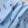 Printed single jersey fabric-Blue cactus