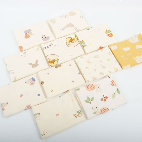Printed Combed Brushed Cotton Interlock Fabric 100%C for Kid Clothes Bedding Baby Romper