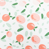 40S Printed Combed Brushed Interlock Fabric-white Background-Peach