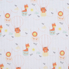Vertical Bar Dot Single Printed Jacquard Fabric-Animals Fly