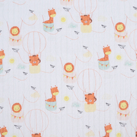 Vertical Bar Dot Single Printed Jacquard Fabric-Animals Fly