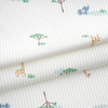 Cartoon Print Ribbed Cotton Spandex Knitted Stretch Fabric for Autumn And Winter Baby Rompers And Loungewear