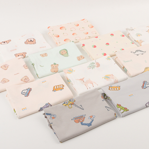 40S 95%cotton 5%spandex Single Jersey Fabric Cool Feeling Baby Fabric Knitted for Baby Summer Pajamas