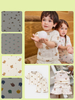 Soft 100%C Printed Vertical Bar Rib Jacquard Fabric Soft Cotton Fabric for Children Clothes