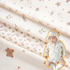 Pure Cotton Ribbed Interlock Fabric | Fresh Style Printed Fabric for Baby Kids' Garments Loungewear Pajamas Pants Camisoles