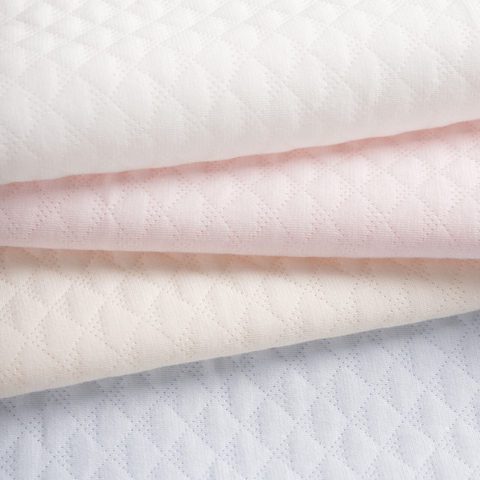 Solid Color Diamond Dot Jacquard Air Layer Fabric, Autumn Winter Quilted Warm Fabric for Baby Sleep Sacks & Padded Jackets