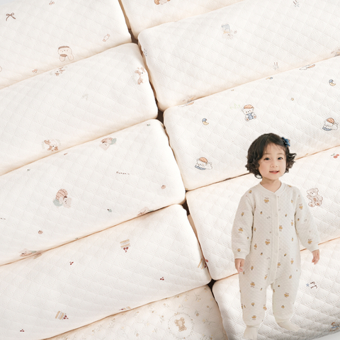 100% Cotton Diamond Grid Dot Air Layer Fabric Quilted Interlining Fabric Double‑Sided Cotton for Pillow Romper & Sleep Sack