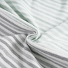 95% Cotton 5% Spandex Double-sided Elastic Knit, Yarn-dyed Striped Soft Fleece for Baby Sleepwear & Loungewear